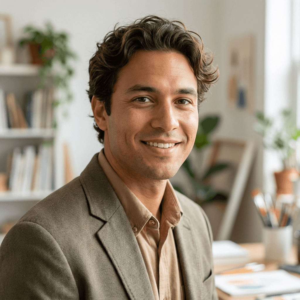David R., facial treatment client